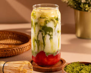 Iced Matcha Strawberry Latte