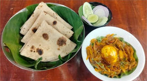 Chapati With Egg Roast And Salad Combo