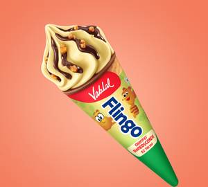 Crunchy Butterscotch Flingo- Ice Cream Cone [110 Ml] (Pack Of 4)