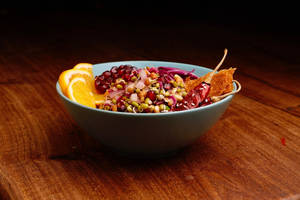 Moong & Pomegranate Bowl With Protien Papdi