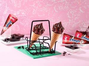 Belgian Chocolate Flingo- Ice Cream Cone [110 Ml] (Pack Of 4)