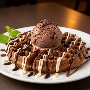 Triple Chocolate Waffle