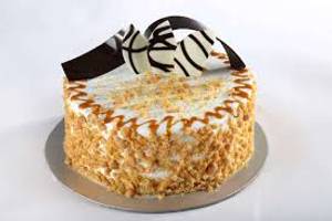 Butterscotch garnishing cake