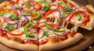 Classic Onion And Capsicum Pizza