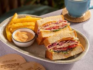 Chicken Mortadella And Cheese Sando
