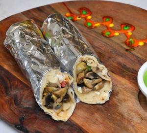 Mushroom Kathi Roll