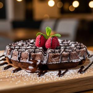 Belgian Dark Chocolate Waffle