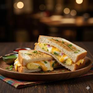 Double Cheese Bread Omelette