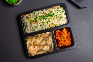 Butter Garlic Shrimps And Egg Fried Rice Combo