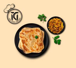 2 Plain Paratha With Aloo Bhujia