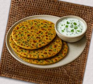 Methi Wheat Paratha(Protein Rich) +250Ml Boondi Raita