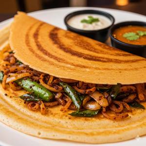 Onion masala dosa