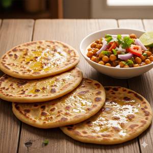 4 Ghee Paratha with Chole