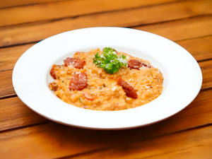 Mixed Veg Sun Dried Tomato Sauce Risotto