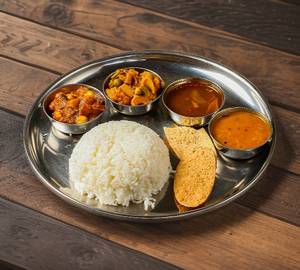 Vegetables Rice Thali