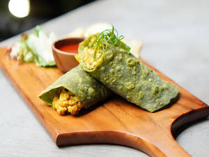 Cottage Cheese Pesto Wrap