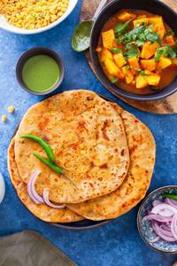 4 Sada Paratha with Sabji