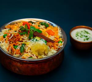 Lucknowi Biryani with Burani Raita