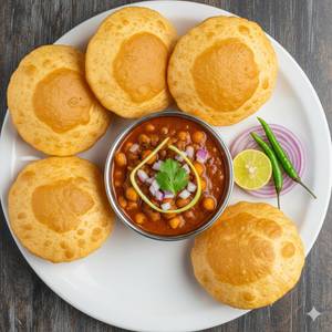 6 Poori with Aloo Sabji