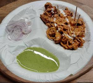 Tandoori paneer tikka without cream butter double malai mushroom tikka