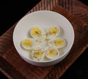 Boiled Egg With Pepper And Salt