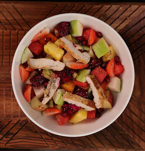 High Protein Chicken Fruit Salad
