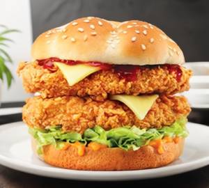 Papa Wao Chicken Jumbo Cheese Burger