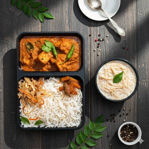Steam Rice + Thoran + Pickle + Half Paneer Curry + Payasam