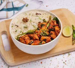 Bagara rice +chicken curryy