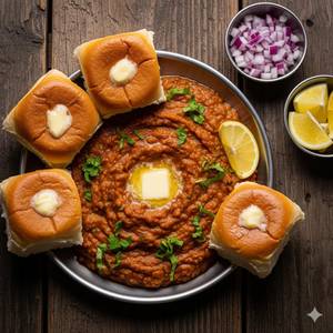Cheese pav bhaji
