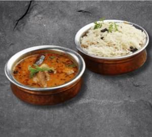 Bagara rice +chicken curry