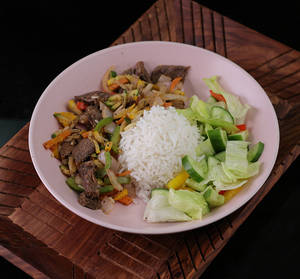Pepper Beef Rice Salad Bowl