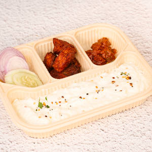 Curd Rice With Chicken Kebab