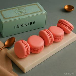 Strawberry Macarons Pack Of 5 (Eggless)