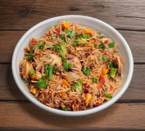 Burnt Garlic Mushroom Fried Rice