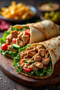 Spicy Peri Peri Chicken Shawarma Roll