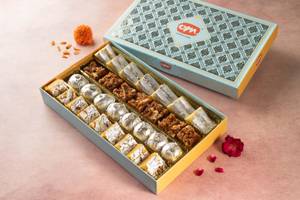 Assorted Burfi & Khoya Roll Mithai Box (1kg)
