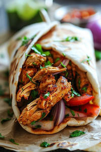 Chicken Schezwan Shawarma