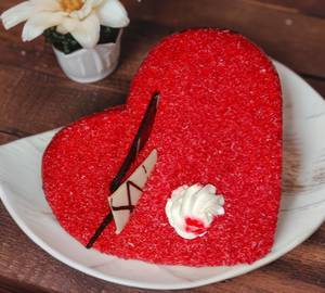 Red Velvet Heart Shape Cake [400grams]