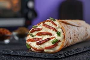 Baked Chicken Pepperoni Pizza Wrap..