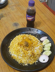 Alu Biryani With Cold Drinks