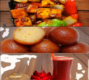 Beetroot Juice 350Ml+Paneer Chilli [9 Pieces]+Gulab Jamun (2 Pieces)           