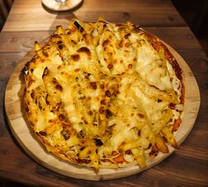 French fries pizza