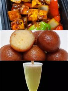 Kiwi Punch Juice 350Ml+Paneer Chilli [9 Pieces]+Gulab Jamun (2 Pieces)           