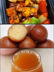 Apple Juice [350 Ml]+Paneer Chilli [9 Pieces]+Gulab Jamun (2 Pieces)