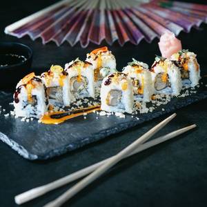Mushroom Tempura Maki Sushi