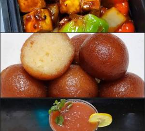 Water Blossom Juice 350Ml+Paneer Chilli [9 Pieces]+Gulab Jamun (2 Pieces)           