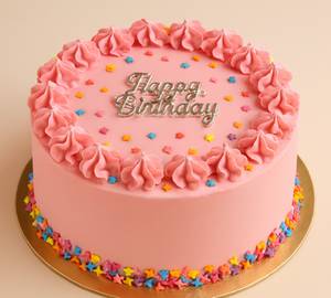 Eggless Strawberry Cake