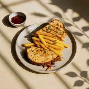 Mushroom & Caramelised Onion Sandwich
