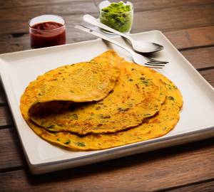 Plain Vegetable And Masala Chilla 3 Pcs